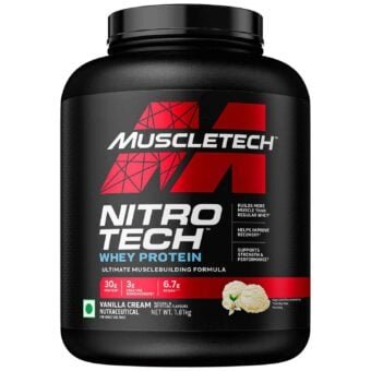 MuscleTech NitroTech Whey Protein - 1.81 Kg (4 Lb), Vanilla Cream