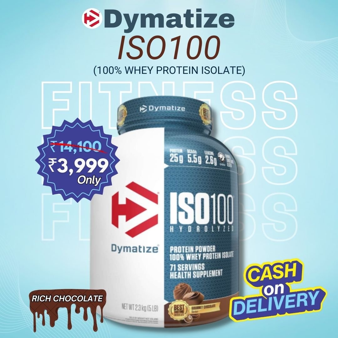 Dymatize ISO100 Whey Protein Isolate, 2.27 kg (5 lb), Gourmet Chocolate